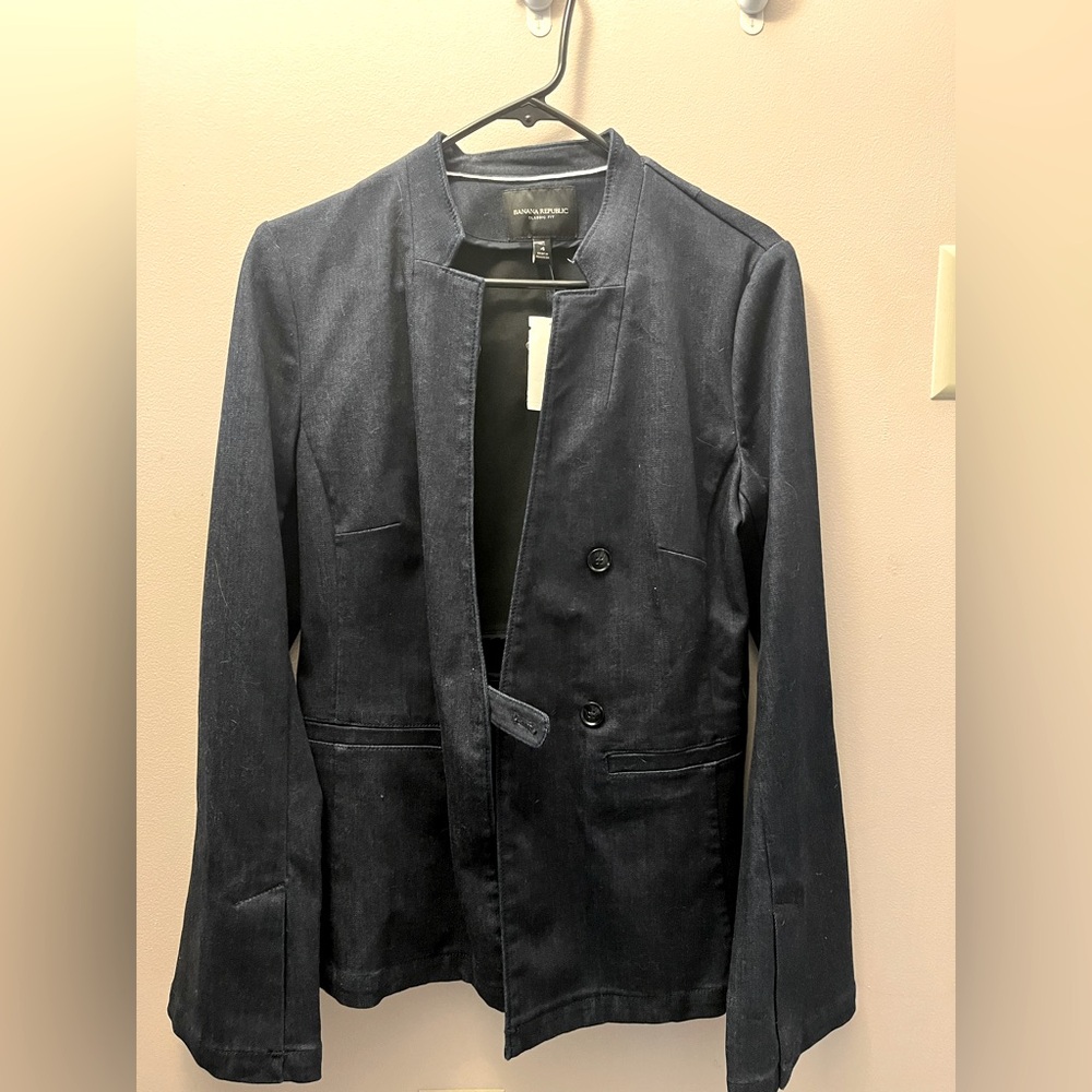 Banana Republic Size 4 denim blazer